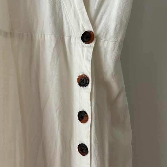 White Button Midi Dress - Picture 7 of 7